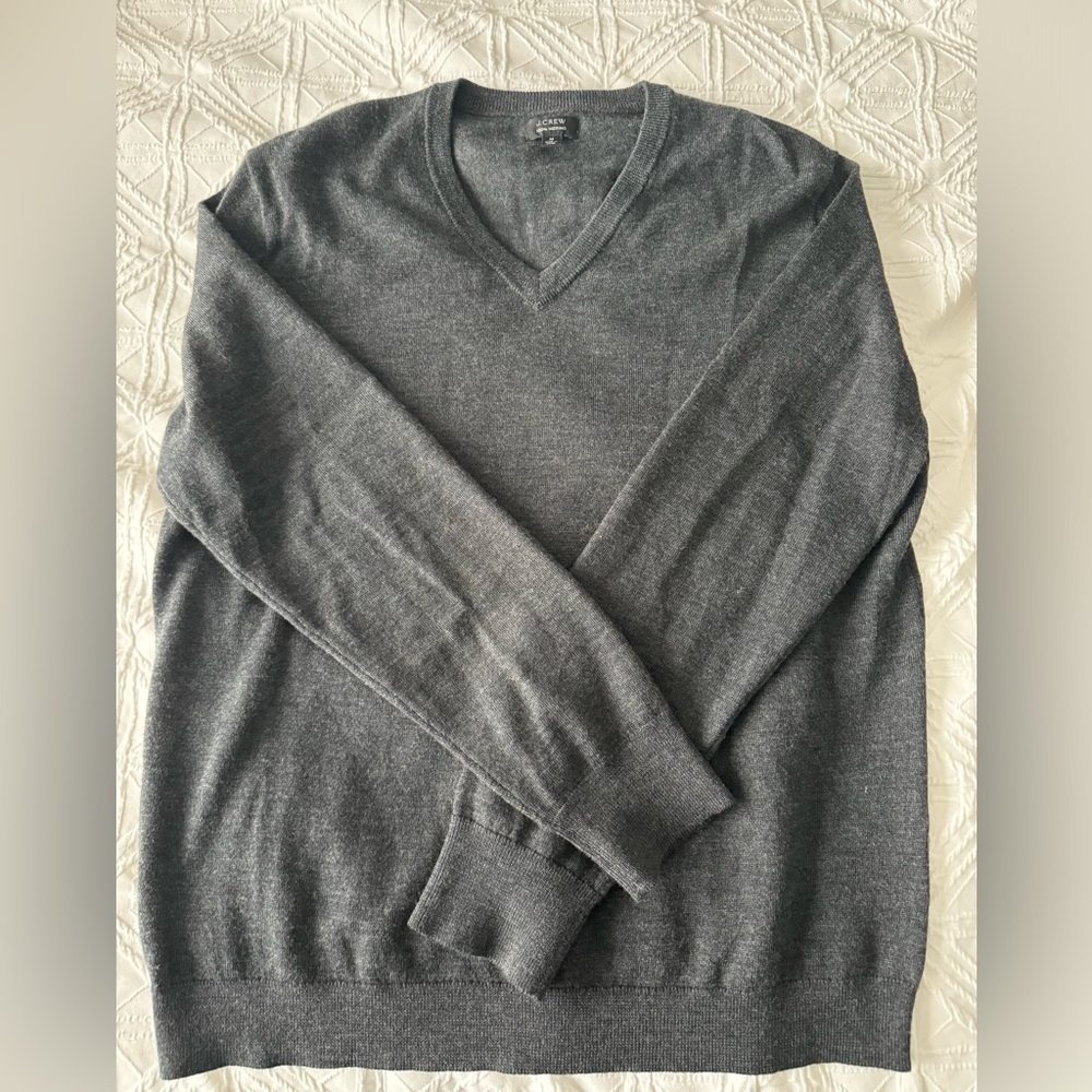 J-Crew merino wool v-neck sweater.